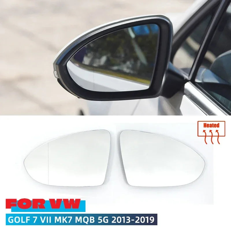 Vidro do Espelho Retrovisor Traseiro Aquecido e Transparente para VW Golf MK7 GTI