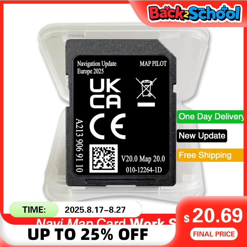A2139069110 V20 Europe Sat Nav SD Card 32GB &ndash; 2025 Maps