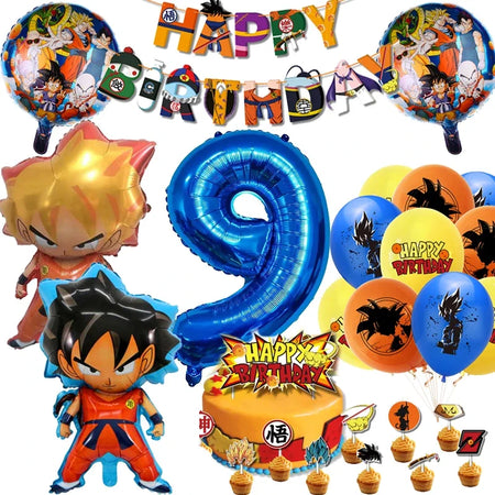 Party Supplies - Goku Theme Birthday Decorations &amp; Gifts Set-46pcs-9 / CHINA