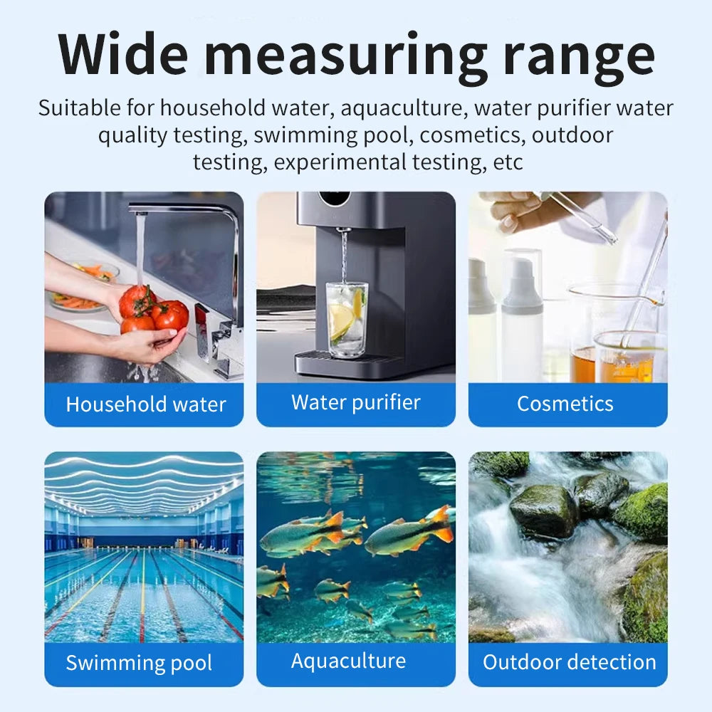 5 In 1 Water Quality Tester EC TDS PH Meter &ndash; Rechargeable