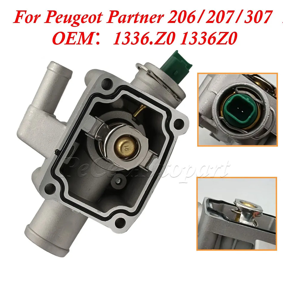 Engine Coolant Thermostat With Housing for Peugeot Citroen 206 207 1336Z0