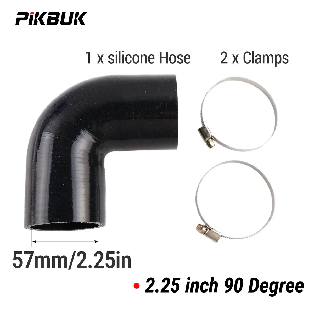 PIKBUK High Quality 76mm 64 57 51mm 90 Degree 3 inch 2.5 2.25 2 inch Hose Elbow Silicone Hose Pipe Intercooler Coupler Turbo by InterCyprus Trading Ltd