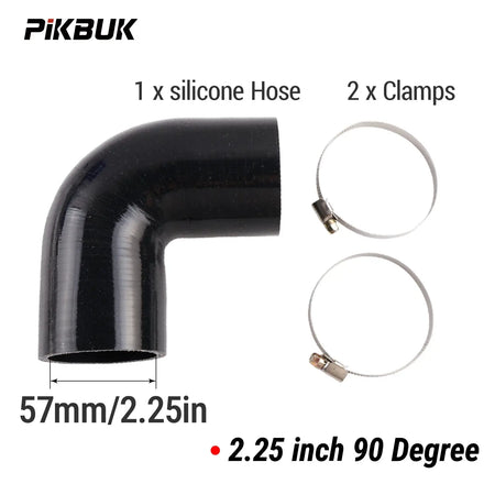 PIKBUK High Quality 76mm 64 57 51mm 90 Degree 3 inch 2.5 2.25 2 inch Hose Elbow Silicone Hose Pipe Intercooler Coupler Turbo by InterCyprus Trading Ltd