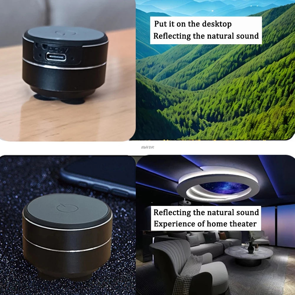 Mini Bone Conduction Bluetooth Speaker - Portable Stereo Sound