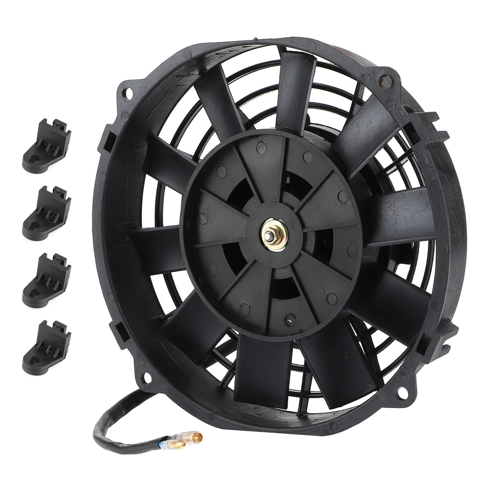 Universal 8In Radiator Fan, 12V 80W, 2250 RPM, 10 Blades Reversible