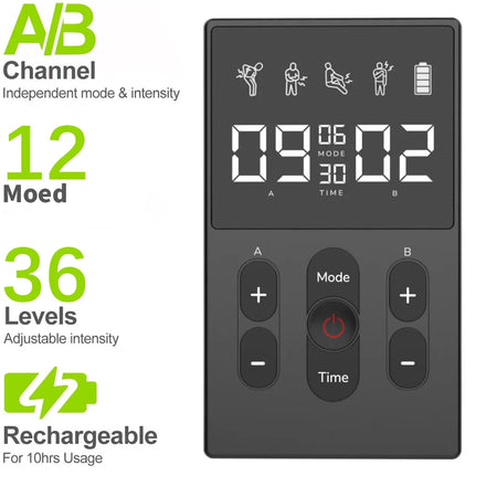 12MTENS &ndash; Portable TENS EMS Massager For Home Use Daily