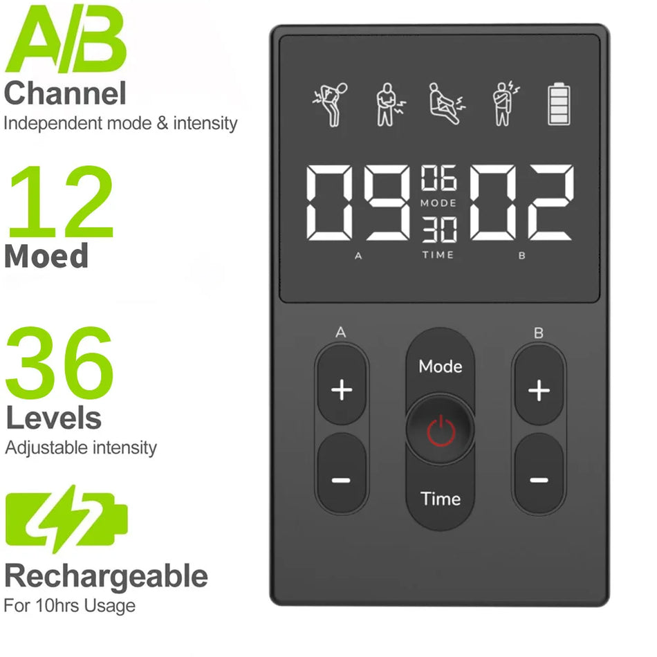 12MTENS &ndash; Portable TENS EMS Massager For Home Use Daily