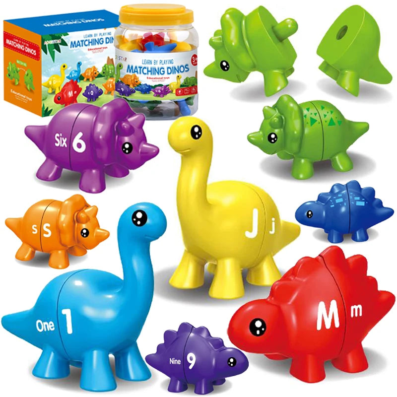 Kids Rainbow Matching Dinosaur Montessori Toys &ndash; Learning