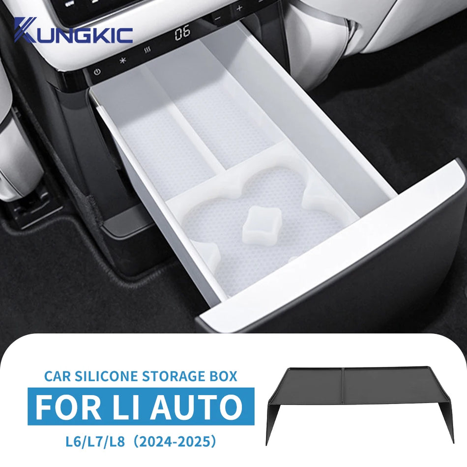 Silicone Refrigerator Storage Tray for Li Auto L6 L7 L8 Anti Slip Pad