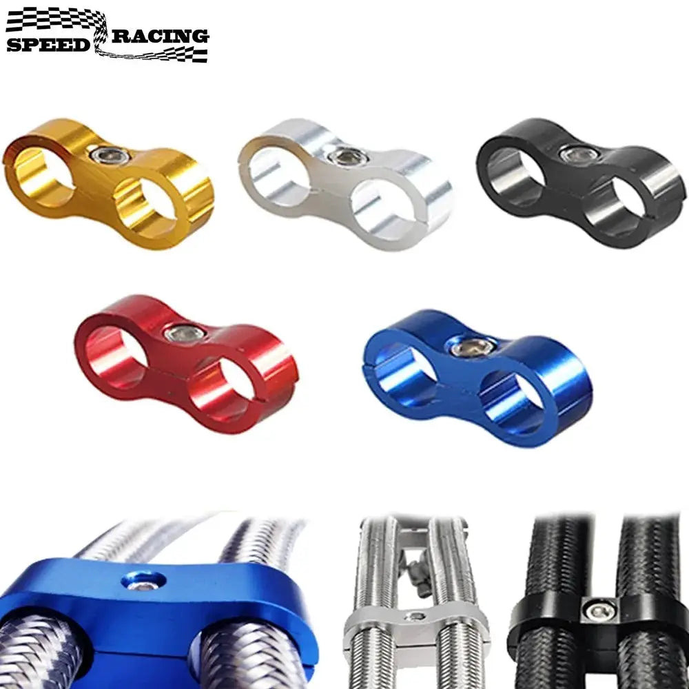 Universal AN4 AN6 AN8 AN10 Billet Oil Fuel Water Hose Tube Seprator Divider Clamp aluminum line separator Kit by InterCyprus Trading Ltd
