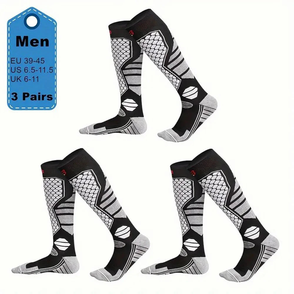 Men's Winter Thick Sports Socks &ndash; Ultimate Warmth and Comfort 3 Pairs White / One Size