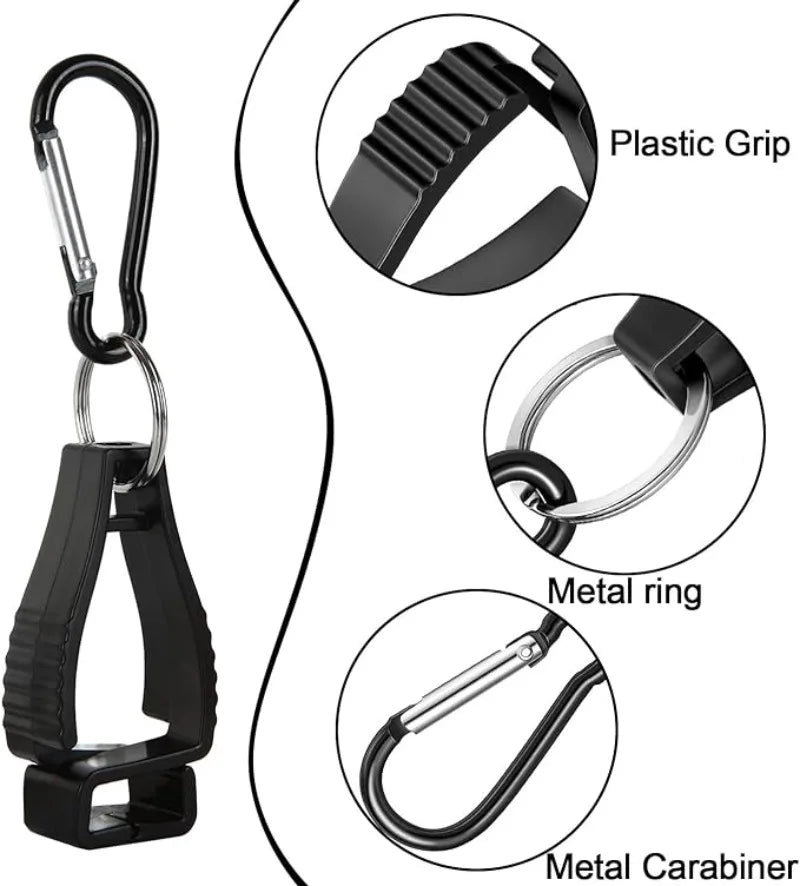 Glove Clip Hanger - Aluminium Alloy Safety Holder for Work Gloves