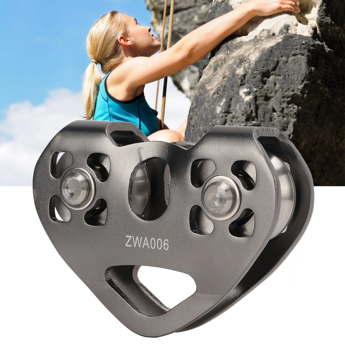 ZK30 Zipline Swivel Pulley Aluminum &ndash; Ultra Lightweight