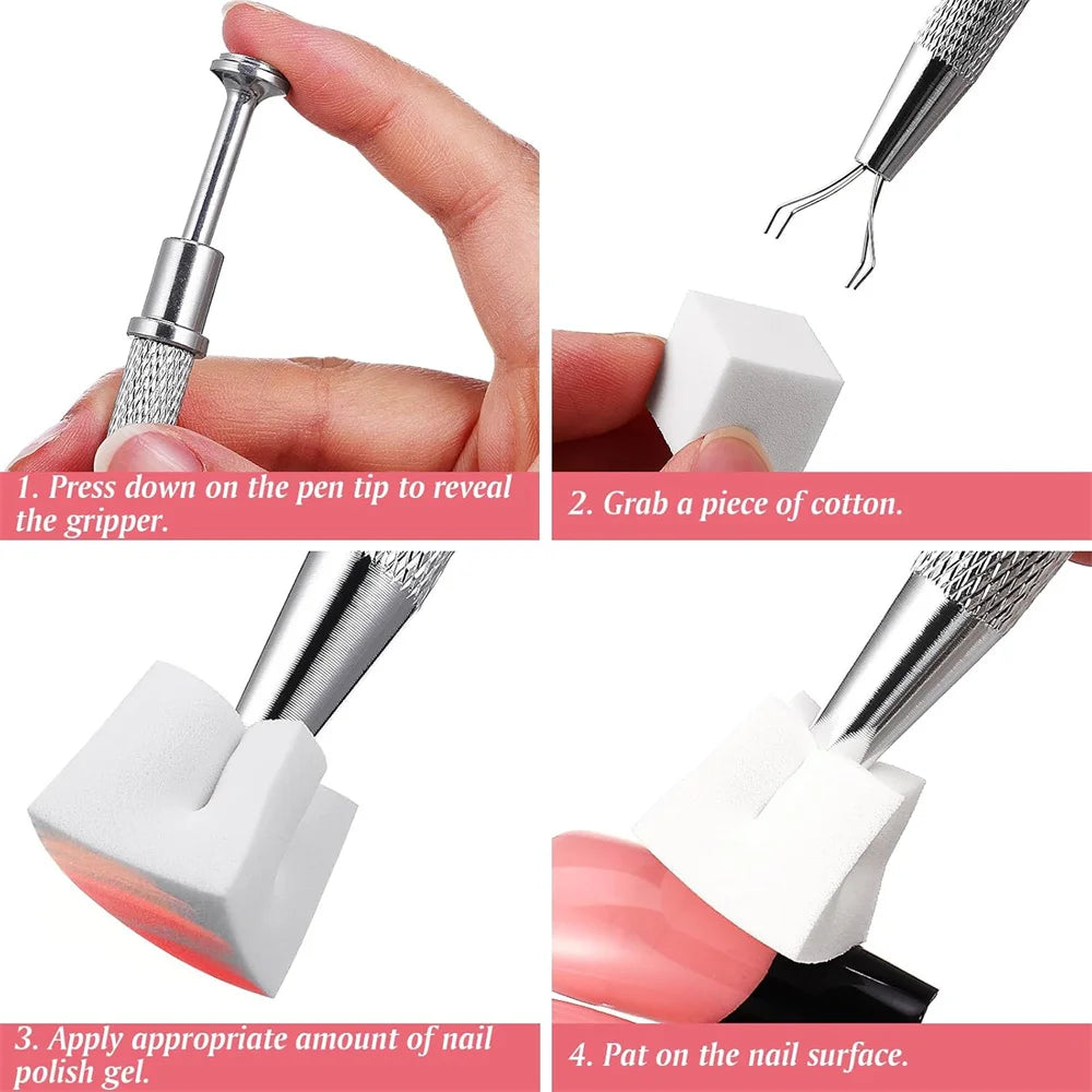 YIKOOLIN 50/200PCS Gradient Nail Sponge Set &ndash; Mini Sponges