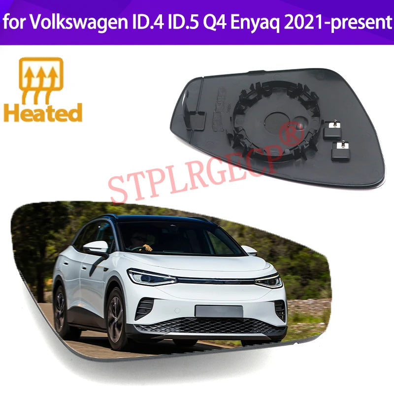 Apsildāmā durvju spoguļa stikls Volkswagen ID.4 ID.5 Q4 Enyaq 2021 un uz priekšu