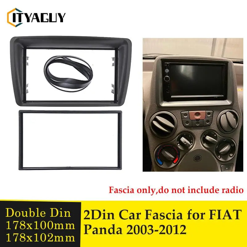 FIAT Panda 2003-2012 Kit di montaggio per cruscotto in plastica ABS Double Din