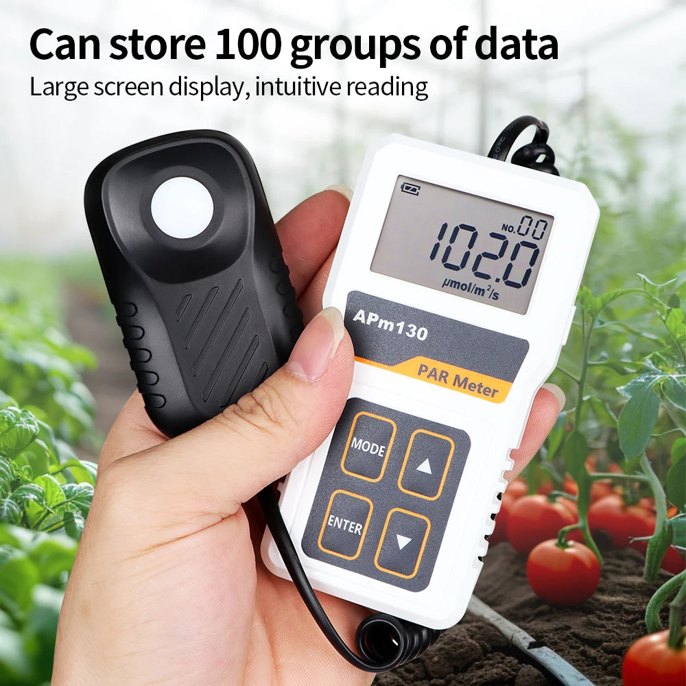APM130 LCD Digital PAR Meter &ndash; Handheld PPFD Detector