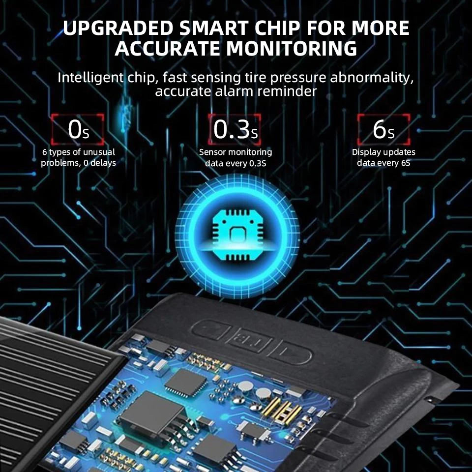 TPMS K42 Solar USB Tire Pressure Monitor - High Precision