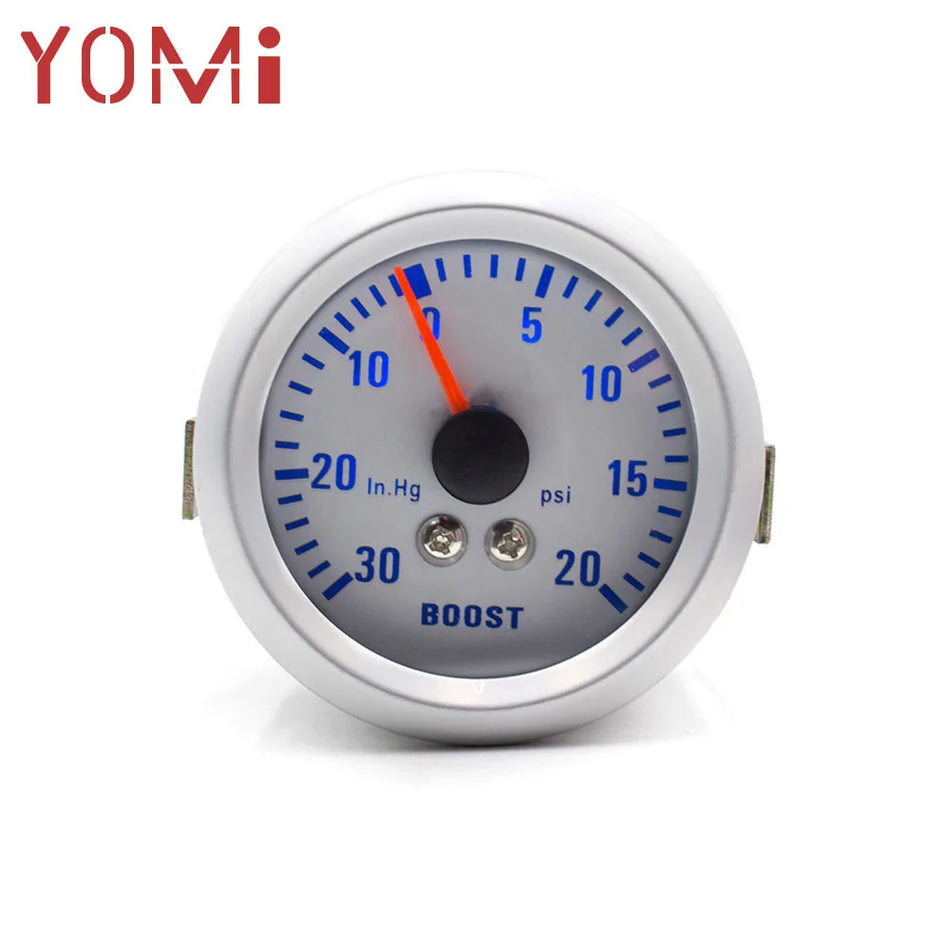 52mm Turbo Boost Matuoklis 0-20 PSI Automobiliui, ABS Plastiko Priekinis Montavimas