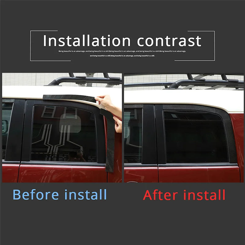 Toyota FJ Cruiser 2007-2021 Карбоновая отделка окон 8 шт.