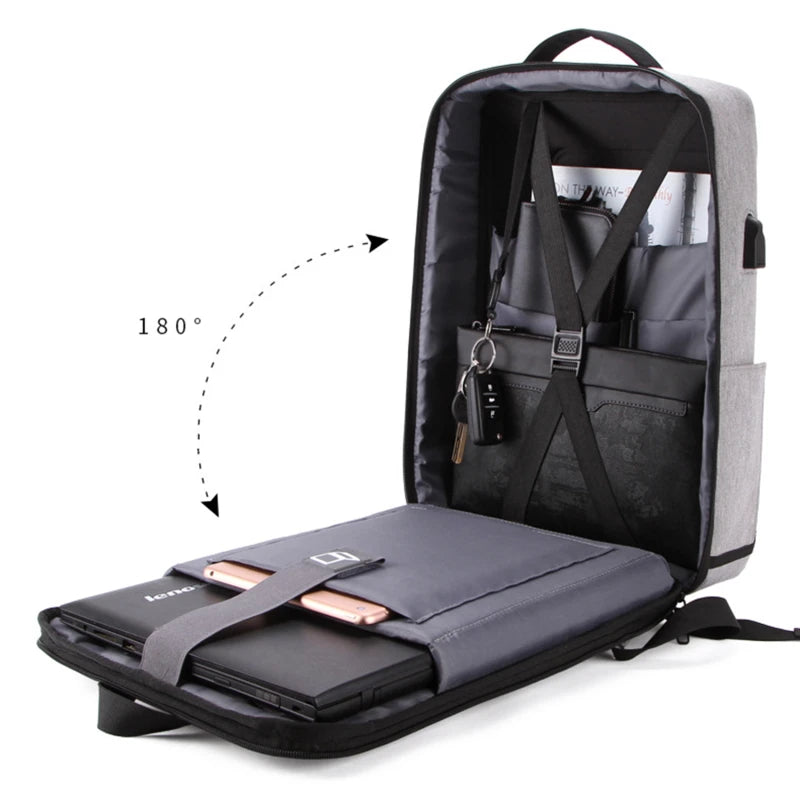 Men's Anti-Theft Backpack &ndash; High-Capacity Travel USB Charger