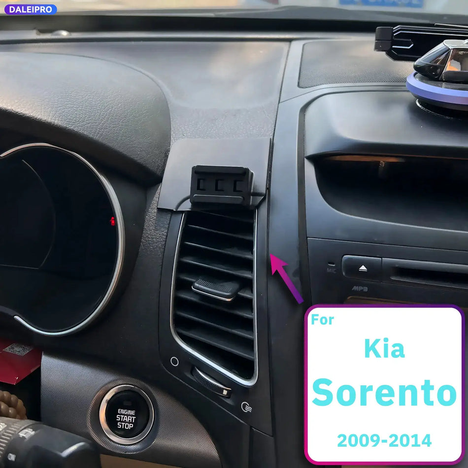 Car Phone Holder With ABS Base And 66W Charging For Kia Sorento XM 2009-2014 by InterCyprus Trading Ltd