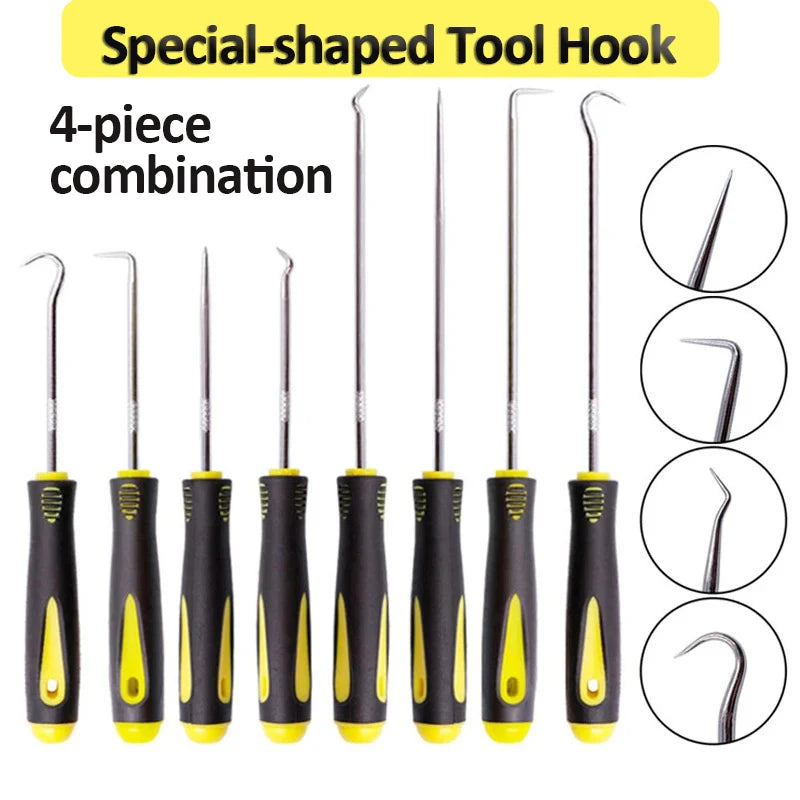 Heat-resistant Antislip Hook Pick Set - 4pcs Car Repair Tool Kit