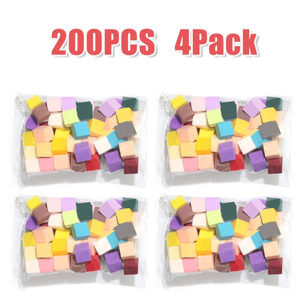 YIKOOLIN 50/200PCS Gradient Nail Sponge Set &ndash; Mini Sponges Color Sponge 200Pcs