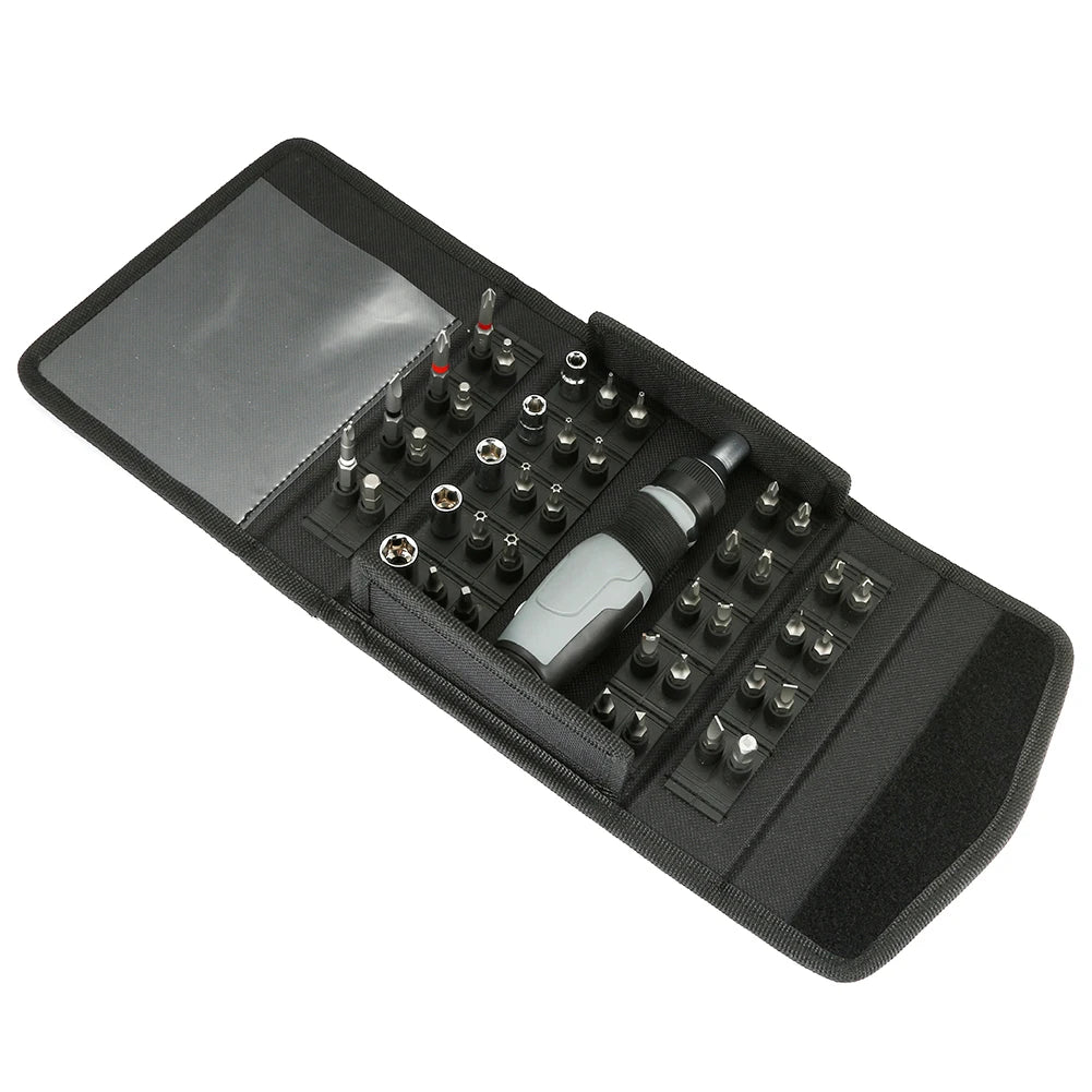 Ratchet Screwdriver Set Magnetic Hexagon Wrench &ndash; Multidirectional Vanadium Steel Repair Tools Ratchet Driver 37IN1