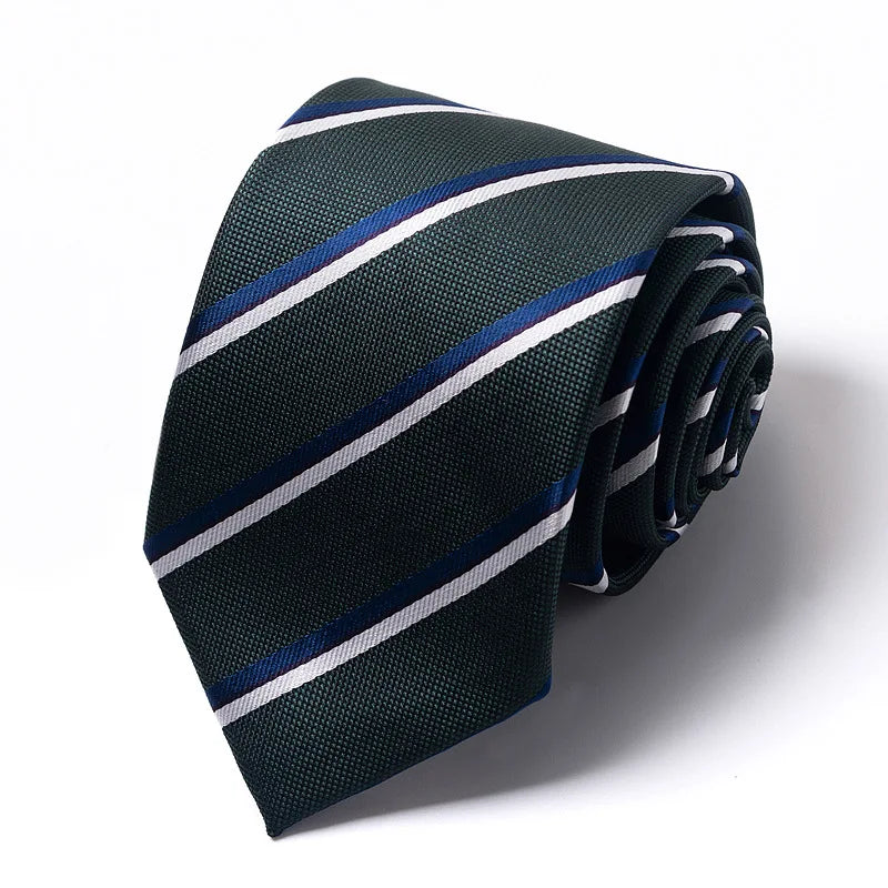 Fashion Blue Stripe Print Necktie for Men
