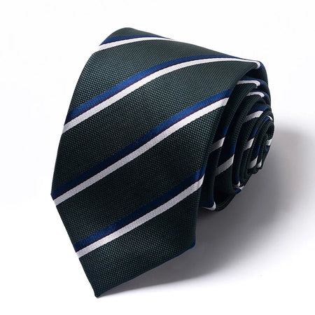 Fashion Blue Stripe Print Necktie for Men