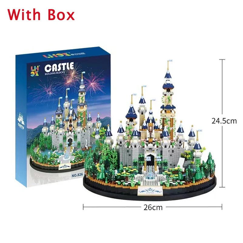Fairytale Castle Building Blocks &ndash; Creative Micro Particle Assembling Set WITH Box