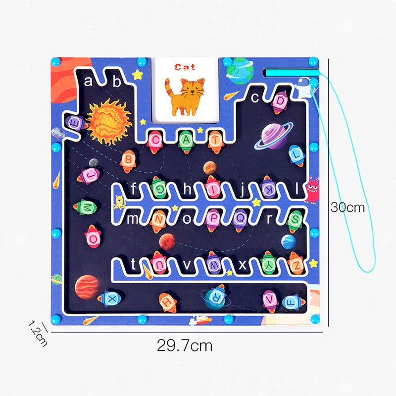 Montessori Magnetic Alphabet Maze Letter Puzzle - Magnet