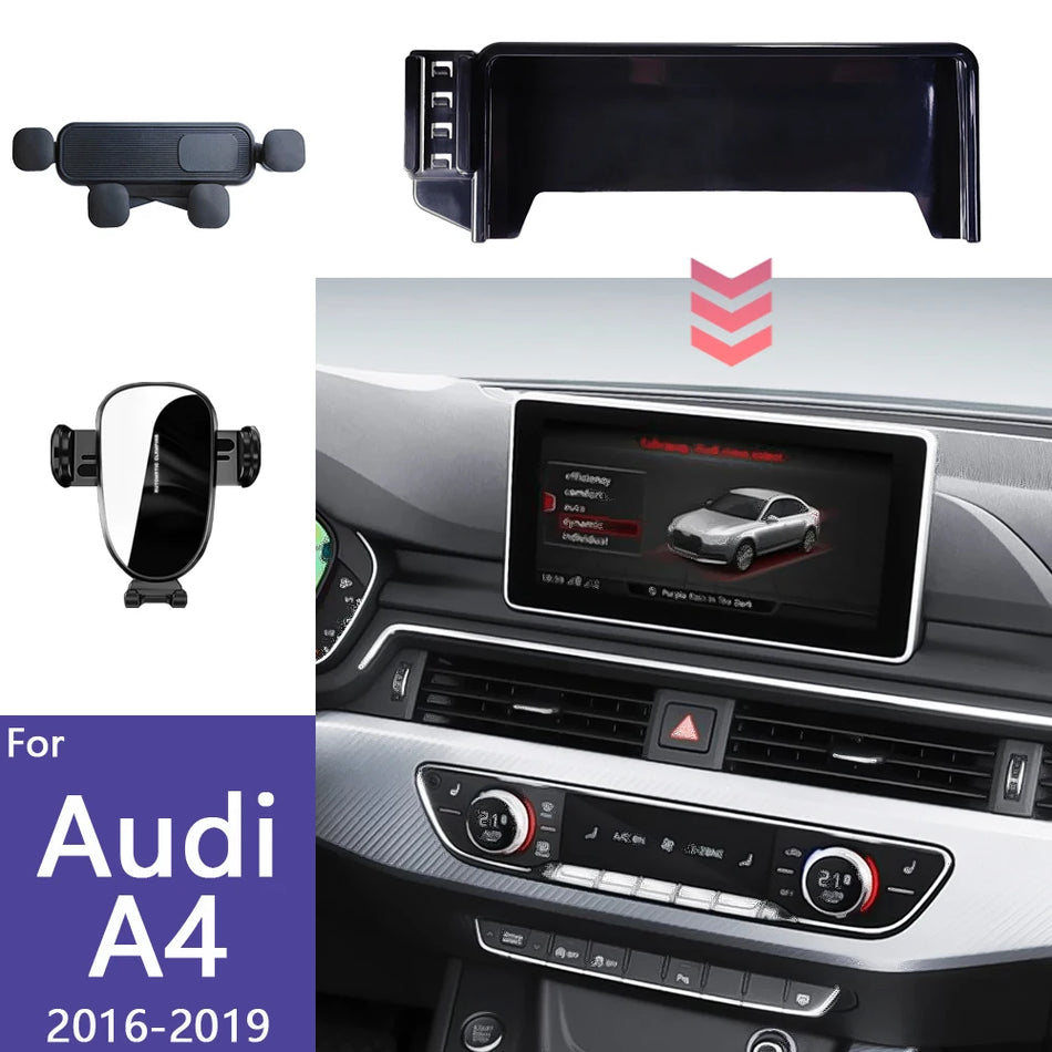 Audi A4 B9 Center Screen Telefonhållare Trådlös Laddning