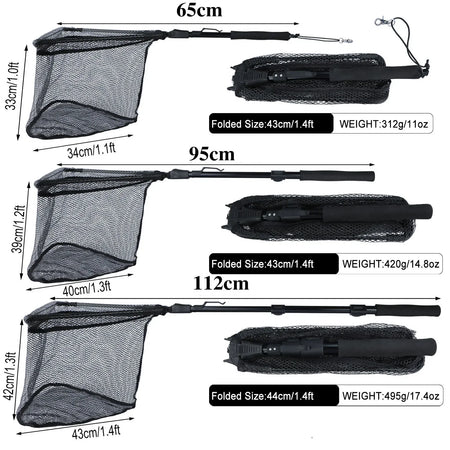 Sougayilang Folding Telescopic Fishing Landing Net - 65-112cm