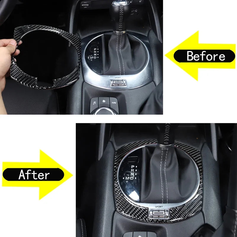 Copertura Pannello Cambio in Fibra di Carbonio Morbida per Mazda MX5 2016 2025