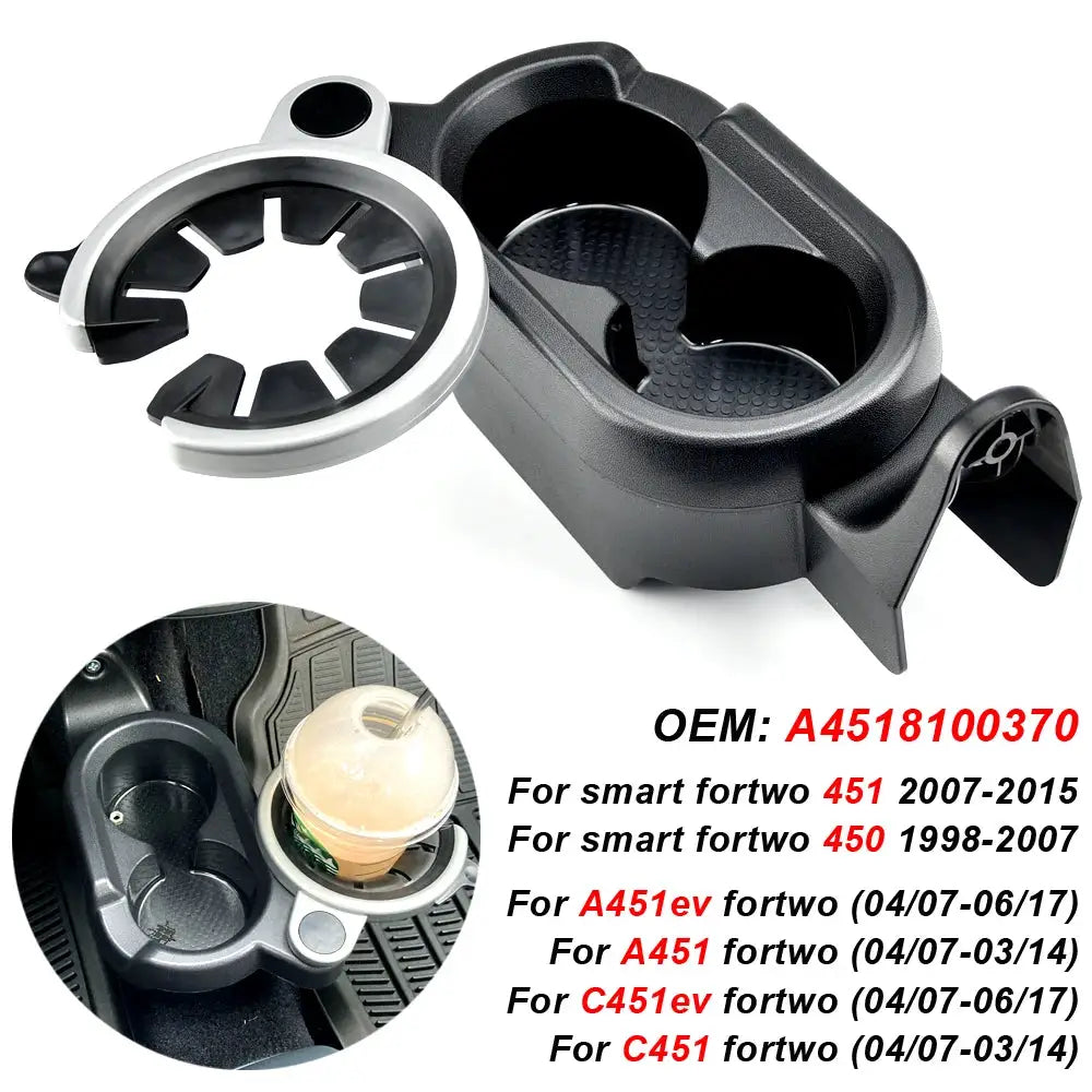 Center Console Double Cup Holder for Mercedes Smart Fortwo 451 450 by InterCyprus Trading Ltd