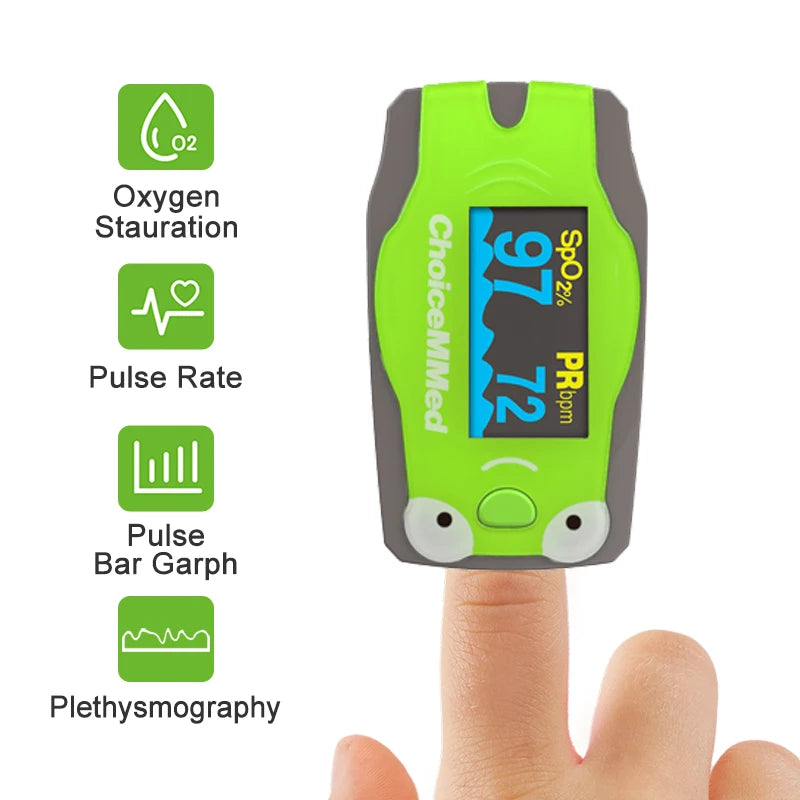 ChoiceMMed Children Finger Pulse Oximeter &ndash; OLED Display