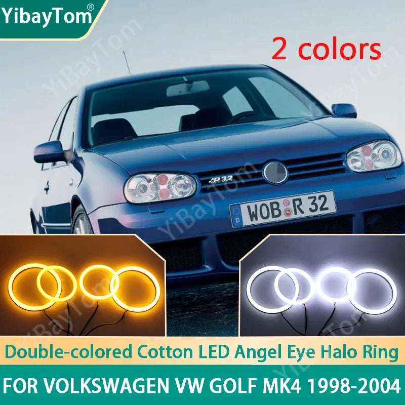 Switchback SMD LED-enkeli silmät renkaat Volkswagen Golf Mk4:lle