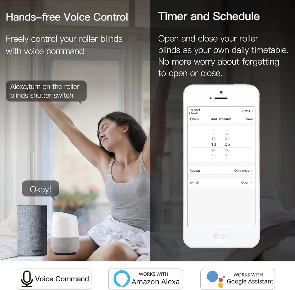 Interruttore per Motore di Tenda Intelligente con ZigBee, WiFi, RF433 per Alexa e Google