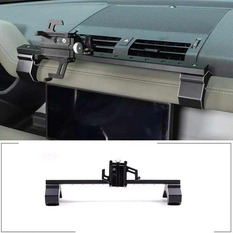 Supporto centrale per telefono in alluminio per Defender 90 110 2020 2024