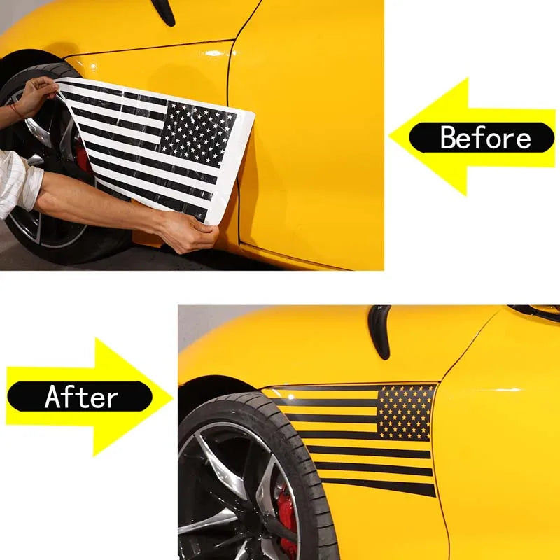 Autocolante de flor preto em PVC para guarda-lamas lateral Toyota GR Supra A90