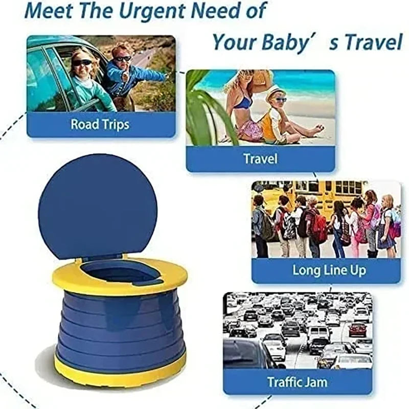 2-in-1 Foldable Travel Toilet for Children - Portable &amp; Convenient
