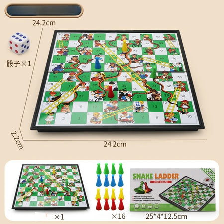 Magnetic 9-In-1 Board Game Table &ndash; Family Fun For All Magnetic snake chess