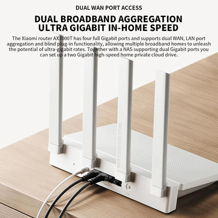 Xiaomi Router AX3000T IPTV Mesh Gigabit Ports Gaming Accelerator