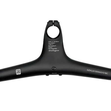 BALUGOE Carbon MTB Integrated Handlebar 28.6mm -17Degree Mtb Handlebars with Stem 740mm 60/70/80/90/100mm Bicycle Handlebar by InterCyprus Trading Ltd
