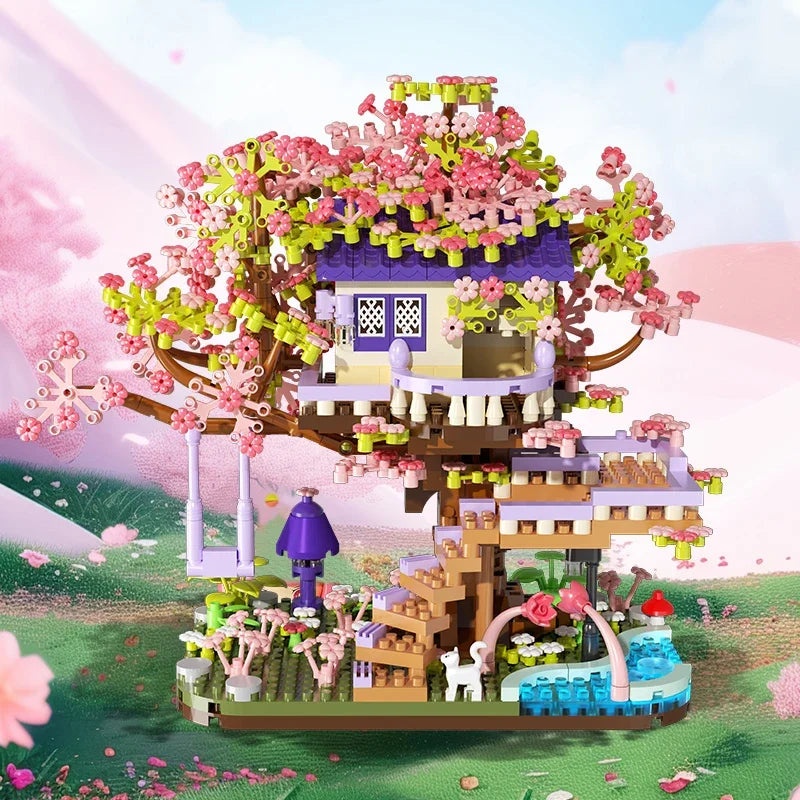 Flower Tree House Building Block &ndash; Creative DIY Assembly Fun