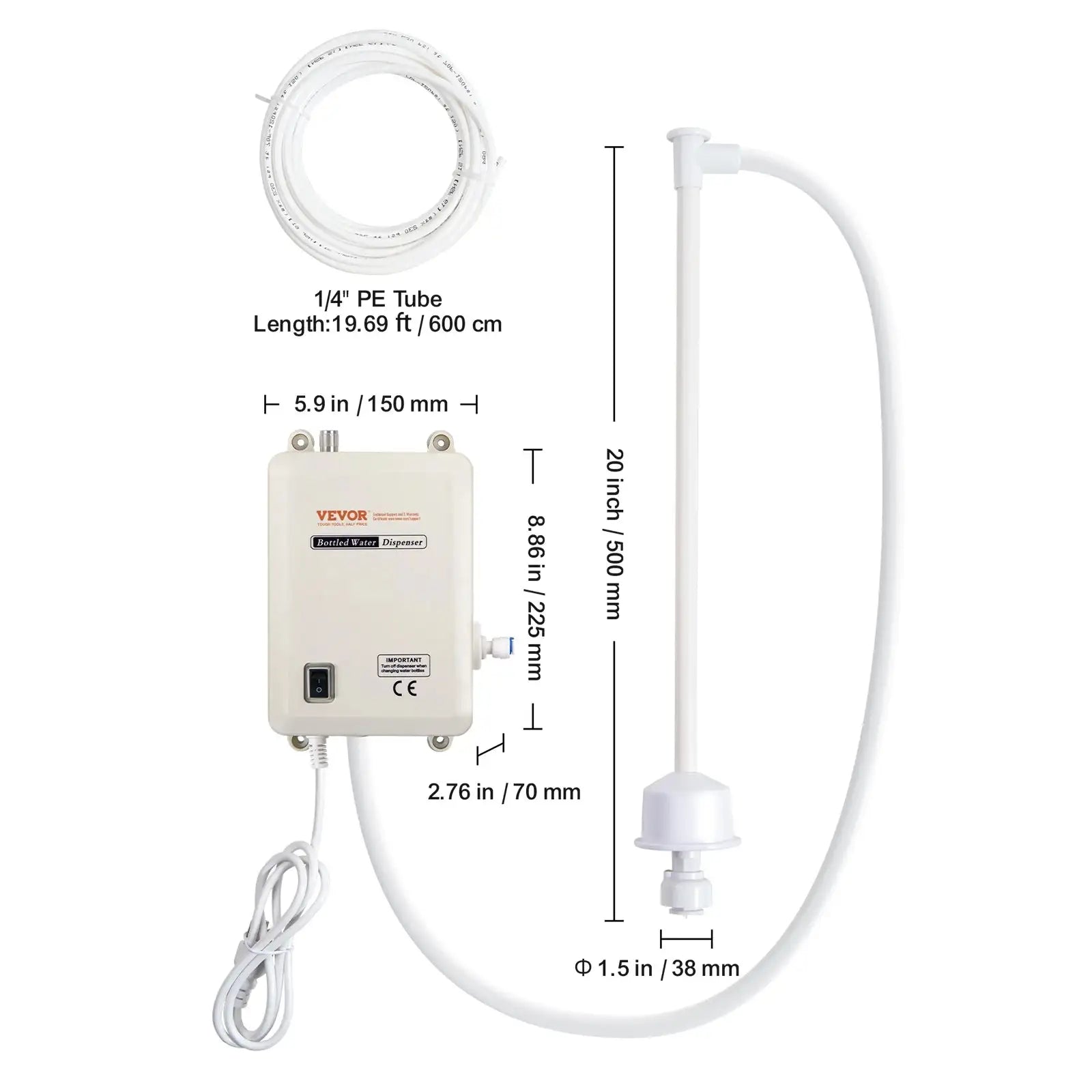 5 Gallon Bottled Water Dispenser Pump Single Inlet 5 Gallon / United States