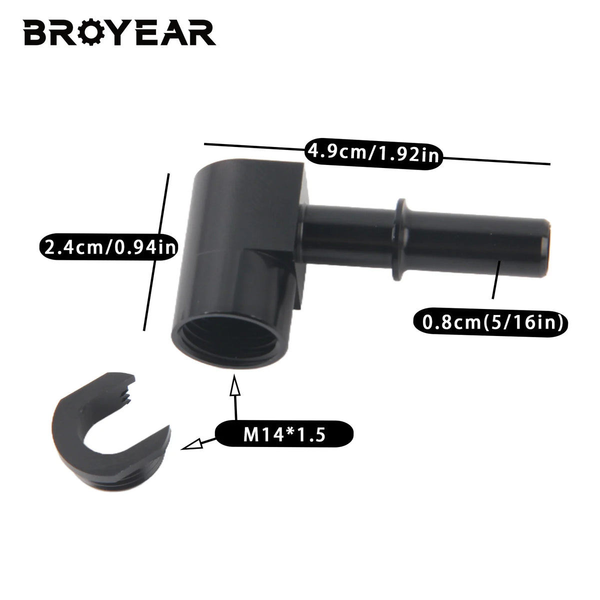CNC Aluminum Fuel Pump Fitting For Walbro 5/16 3/8 Anodized Black by InterCyprus Trading Ltd
