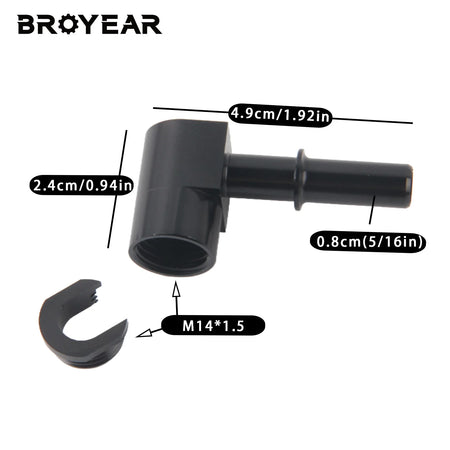 CNC Aluminum Fuel Pump Fitting For Walbro 5/16 3/8 Anodized Black by InterCyprus Trading Ltd